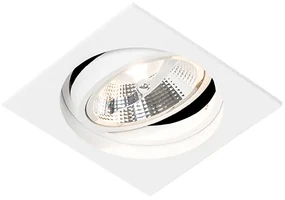 Spot integrat pătrat alb reglabil - Chuck 111