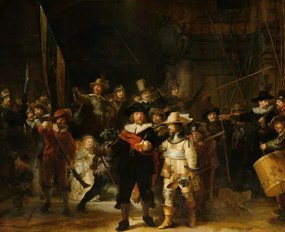 Rembrandt Harmensz. van Rijn - Reproducere The Nightwatch, 1642, (40 x 35 cm)