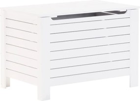 vidaXL Cutie depozitare capac "RANA", alb, 100x49x54cm, lemn masiv pin