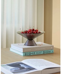 Bol verde/maro pentru fructe din sticlă ø 25 cm Bonbon – Hübsch