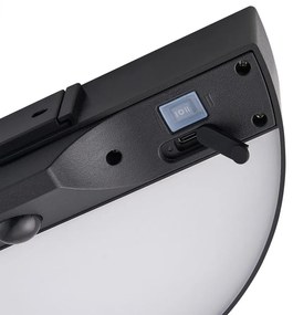Aplica solara cu senzor de miscare, protectie IP44, Monay Round negru