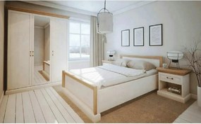 Mobila dormitor stil scandinav ROYAL, pin nordic/stejar salbatic, PAL