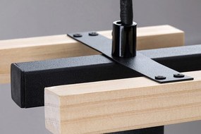 Pendul, Lustra suspendata din metal si lemn Niylah