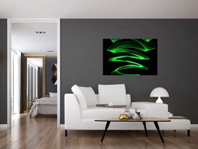 Tablou - valuri neon (90x60 cm)