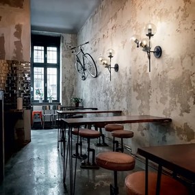 Lampă de perete Ideal Lux KEPLER 3xE27/42W/230V negru/fumuriu