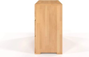 Comodă lemn masiv TerraCraft Fag 3 sertare, 120 × 45 × 81 cm - Natural
