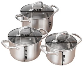 Set oale 6 piese, inox, MARDEN