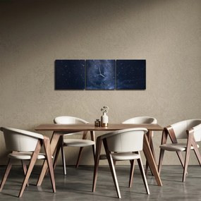 Tablou cu cerul înstelat (cu ceas) (90x30 cm)