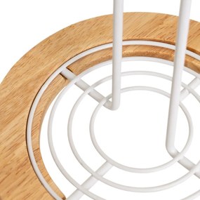 Suport vertical pentru prosoape de bucătărie din hârtie alb-în culoare naturală din metal ø 15 cm – Casa Selección