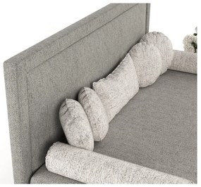 Pat gri tapițat 90x200 cm Scala – Maison de Rêve