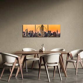 Tablou cu New York (cu ceas) (90x30 cm)