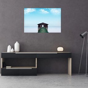 Tablou cu casă pe mare (90x60 cm)