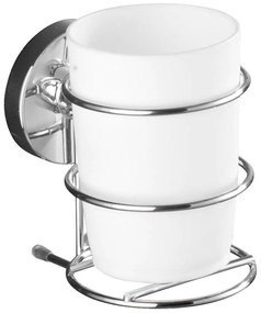 WENKO 20880100 - Pahar VACUUM-LOC MILAZZO 7,5x11,5 cm, lucios, crom/alb