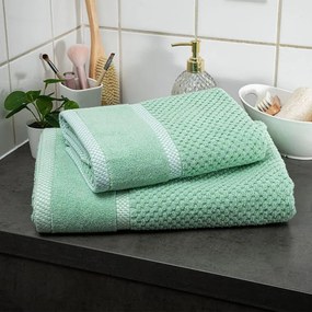 decoDoma Set de prosoape şi prosoape de baie din frotir MODENA verde, 6 buc