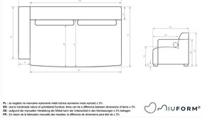 Modul pentru canapea alb (cu colț pe partea stângă ) Flex Felix – Miuform