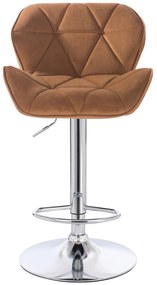 HR111W Scaun Galben Miere Velur Bază Cromata