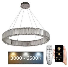 Lustră LED dimabilă pe cablu LED/50W/230V 3000-6500K crom + telecomandă