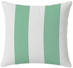 Set 2 fete de perna decorative STRIPES 45x45 cm, alb-verde