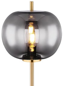 Lampadar, lampa de podea design modern Blacky I negru mat, alama