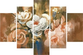 Tablou -Buchet de flori pictat (150x105 cm)
