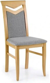 Scaun CITRONE, gri/stejar honey, stofa clasica/lemn de fag, 44X53X96 C