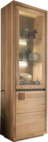 Vitrină lemn masiv I Urban Loft, 65 × 205 × 40 cm - stanga