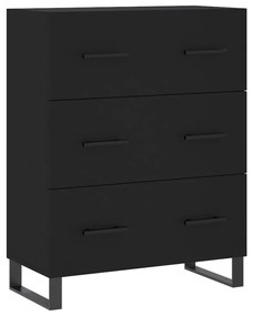 827877 vidaXL Servantă, negru, 69,5x34x90 cm, lemn compozit