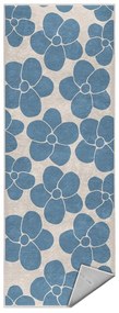 Covor tip traversă albastru lavabil 80x200 cm Blue Meadow – Mila Home