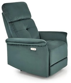 Fotoliu recliner Semir velvet verde H108 cm