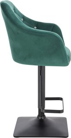 HR830KW Scaun Catifea Verde cu Bază Neagră