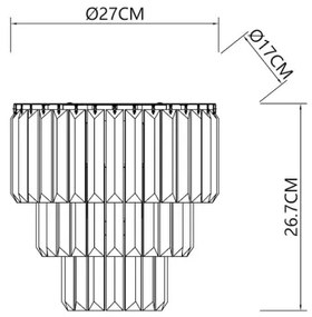Aplică MILANO 2xE14/40W/230V auriu
