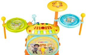 Drum set pian karaoke microfon 2 în 1 mp3 LED