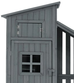 Dulap de grădină cu 2 rafturi, magazie de unelte cu spațiu de depozitare mare, 124L x 46P x 174Î cm, Gri
