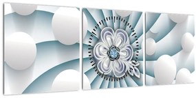 Tablou abstracției artistice (cu ceas) (90x30 cm)