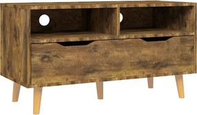 vidaXL Comodă TV, stejar afumat, 90x40x48,5 cm, lemn prelucrat