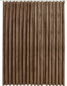vidaXL Draperie opacă, bej, 290 x 245 cm, catifea, cu cârlige
