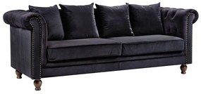 Canapea chesterfield Dallas 255Numărul de locuri: 3, 217x88x80cm, 51 kg, Tapiterie, Picioare: Lemn, Asamblate parțial, Lemn: Pin