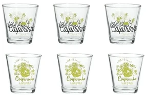 Set 6 pahare Caipirinha, sticla, 250 ml, 8.5x8.8 cm