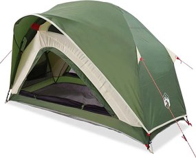 vidaXL Cort de camping pentru 1 persoană, verde, impermeabil