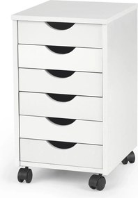 Comoda SIMON 2, alb, PAL/plastic, 37x41x63 cm