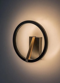 Aplica LED minimalista Renara negru auriu