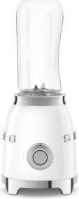 Blender Smeg PBF01WHEU, 300 W, 2 x 600 ml, 20 000–24 000 rpm, Baza antiderapanta, Fara BPA, Otel inoxidabil, Alb