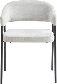Fotoliu de sufragerie design, gri deschis/negru, NIZAR TYP 2