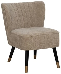 Fotoliu bej cu tapițerie din chenille Glam – Ixia