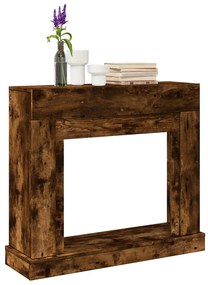 vidaXL Mască de șemineu, stejar fumuriu 100x30x87,5 cm, lemn prelucrat