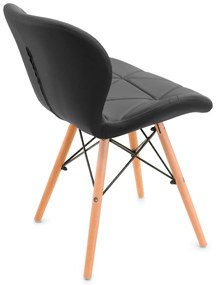 Scaune de sufragerie 4buc din piele, Grey