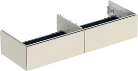 Dulap baza suspendat Geberit One cu 2 sertare gri nisip lucios 135 cm