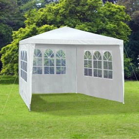 Cort de grădină pentru petreceri - ANTONI + 3 pereți laterali - alb