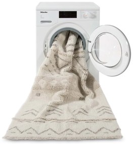 Covor crem lavabil/țesut manual din lână 80x140 cm Lakota Day – Lorena Canals