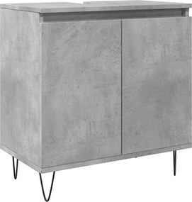 vidaXL Dulap de baie, gri beton, 58x33x60 cm, lemn prelucrat